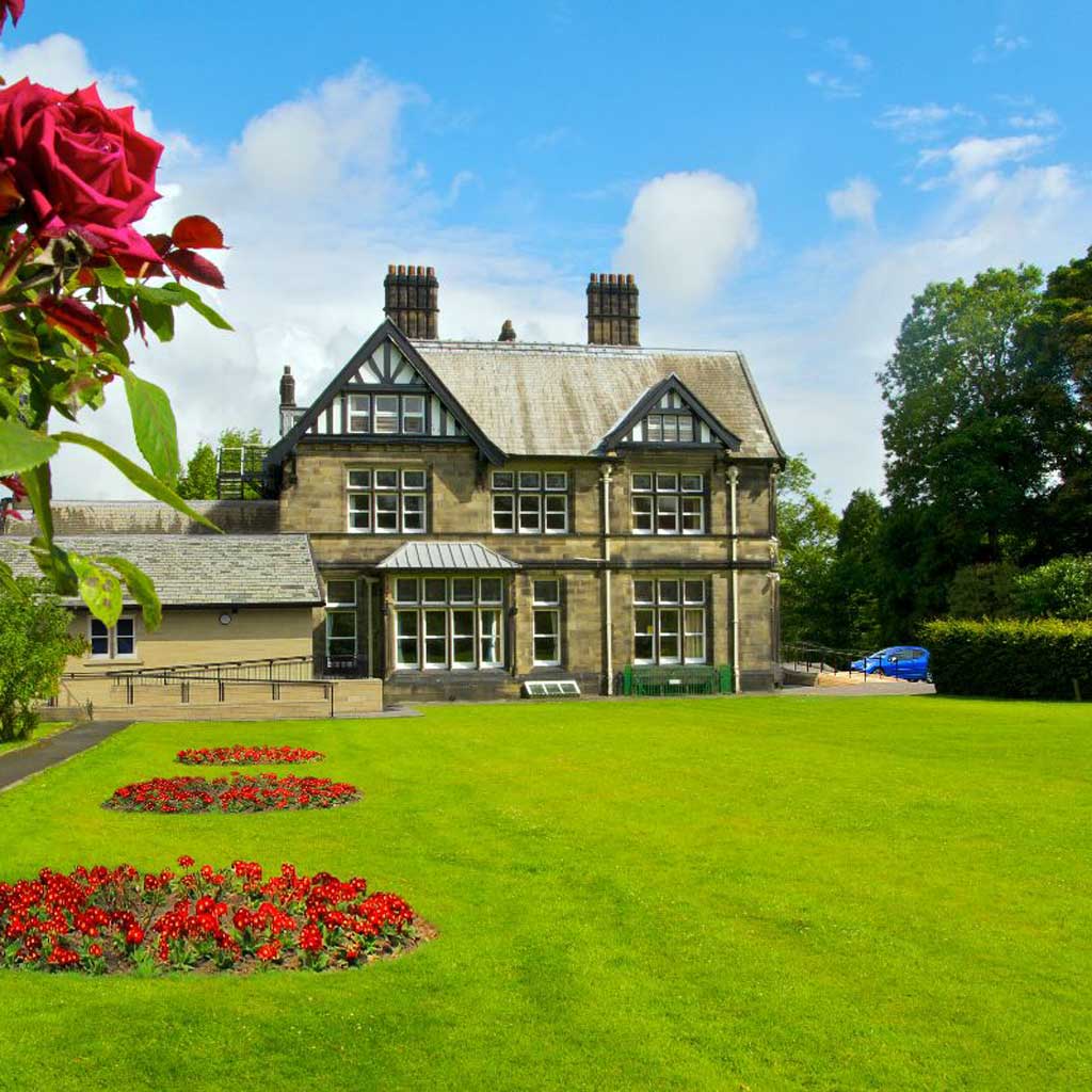 Outside of Cliffe house with gardens view